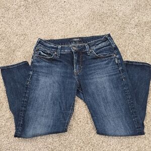 Silver Jeans Dark Wash Skinny Crop